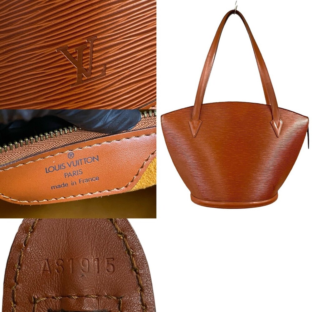 LOUIS VUITTON Authentic Vintage Brown Leather Tote Bag - Picture 3 of 9